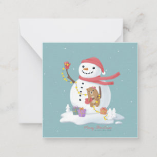 Merry Christmas: Snowman Illustration Art Card