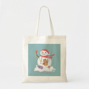 Merry Christmas: Snowman Illustration Art Tote Bag