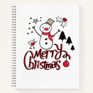 Merry Christmas Snowman Notebook