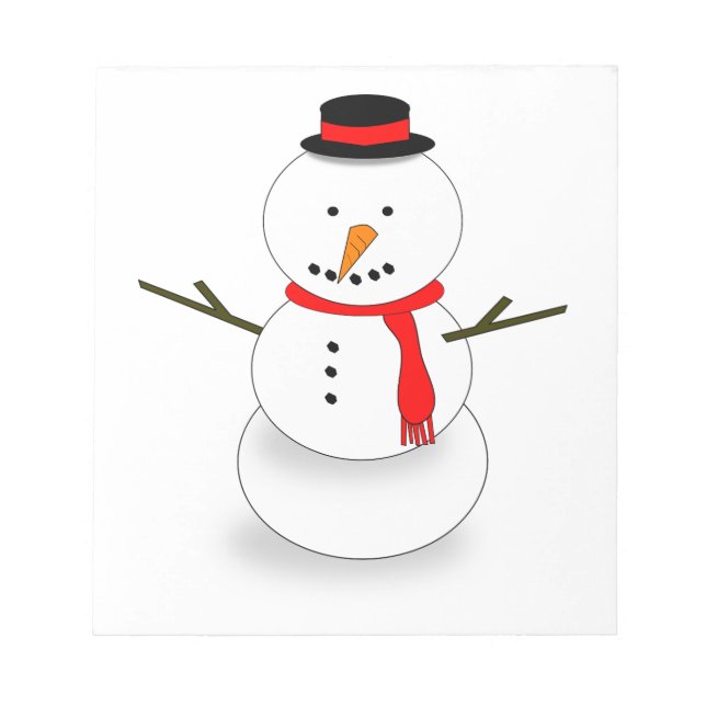 Merry Christmas Snowman Notepad (Front)