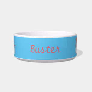 Merry Christmas Snowman Personalised Pet Bowl