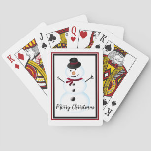 Merry Christmas Snowman Playing Cards