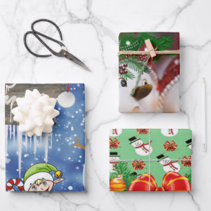 Merry Christmas Snowman Sheets Wrapping Paper