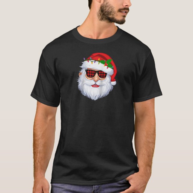 Merry Christmas Snowman Sunglass Xmas Santa Claus  T-Shirt (Front)