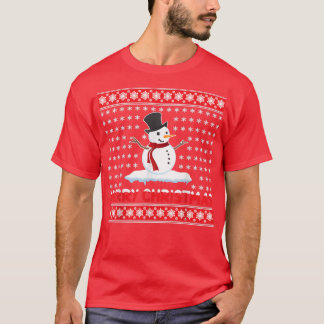 Merry Christmas Snowman T-Shirt
