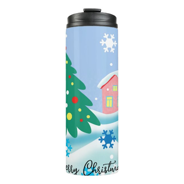Merry Christmas snowman  Thermal Tumbler (Front)