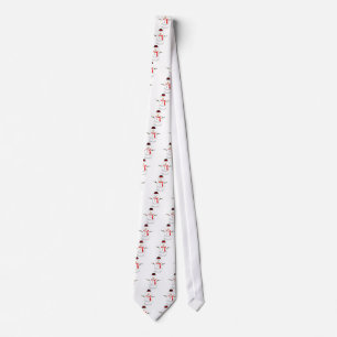 Merry Christmas Snowman Tie