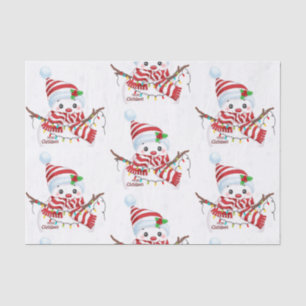 Merry Christmas Snowman   Tissue Paper