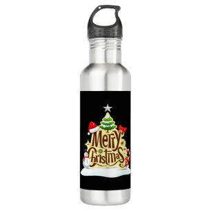 Merry Christmas snowman winter Tank Top 710 Ml Water Bottle