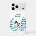 Merry Christmas! Snowman with Cat and Puppy<br><div class="desc">Merry Christmas! Snowman with Cat and Puppy - little Dog ~~~ coloured pencil drawing by Krisi ArtKSZP ~~~ Store Category >>> Merry Christmas for Kids >>> Snowman with Cat and Puppy</div>