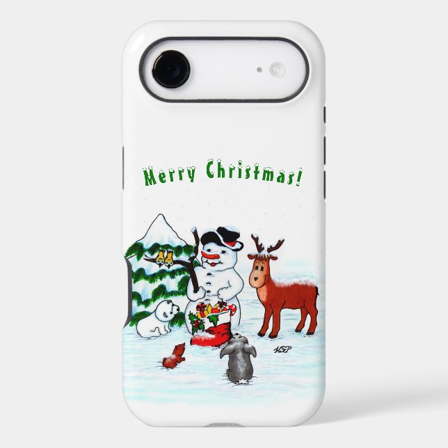Merry Christmas! Snowman with Friends (Back)