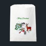 Merry Christmas! Snowman with Friends Favour Bags<br><div class="desc">Merry Christmas! Snowman with Friends - Baby Polar Bear,  Birds,  Moose,  Rabbit,    ~~~ coloured pencil drawing by Krisi ArtKSZP ~~~ Store Category >>> Merry Christmas for Kids >>> Snowman with Friends</div>