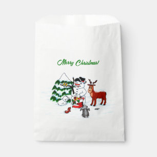 Merry Christmas! Snowman with Friends Favour Bags
