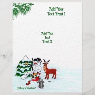 Merry Christmas! Snowman with Friends Flyer