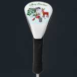 Merry Christmas! Snowman with Friends Golf Head Cover<br><div class="desc">Merry Christmas! Snowman with Friends - Baby Polar Bear,  Birds,  Moose,  Rabbit,    ~~~ coloured pencil drawing by Krisi ArtKSZP ~~~ Store Category >>> Merry Christmas for Kids >>> Snowman with Friends</div>