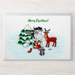 Merry Christmas! Snowman with Friends HP Laptop Skin<br><div class="desc">Merry Christmas! Snowman with Friends - Baby Polar Bear,  Birds,  Moose,  Rabbit,    ~~~ coloured pencil drawing by Krisi ArtKSZP ~~~ Store Category >>> Merry Christmas for Kids >>> Snowman with Friends</div>