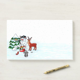 Merry Christmas! Snowman with Friends Post-it Notes