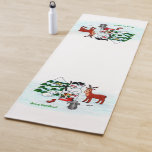 Merry Christmas! Snowman with Friends Yoga Mat<br><div class="desc">Merry Christmas! Snowman with Friends - Baby Polar Bear,  Birds,  Moose,  Rabbit,    ~~~ coloured pencil drawing by Krisi ArtKSZP ~~~ Store Category >>> Merry Christmas for Kids >>> Snowman with Friends</div>