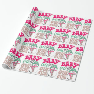 Merry Christmas Snowman Wrapping Paper