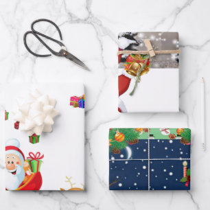 Merry Christmas Snowman Wrapping Paper Sheets