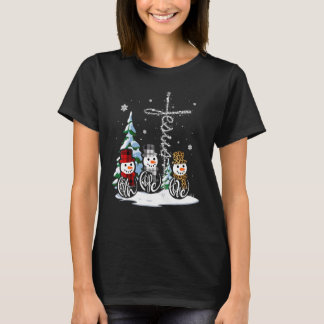 Merry Christmas Snowmen Faith Hope Love Christmas  T-Shirt