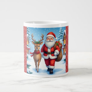 Merry Christmas, Snowy Christmas Wonderland Large Coffee Mug