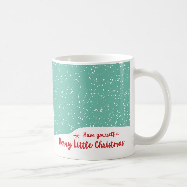 Merry Christmas Snowy Santa Penguin Mug Gift (Right)