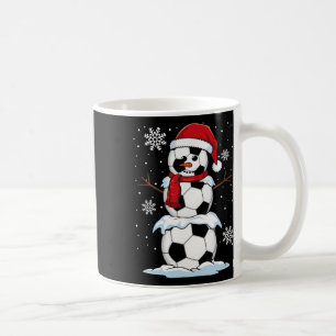 Merry Christmas Soccer Snowman Holiday Sports Xmas Coffee Mug