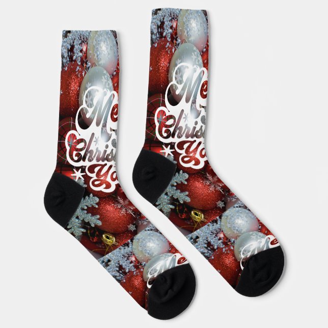 Merry Christmas Socks (Right)