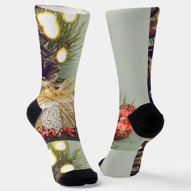 Merry Christmas Socks (Angled)
