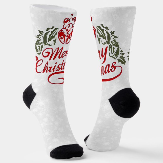 "Merry Christmas" Socks  (Angled)