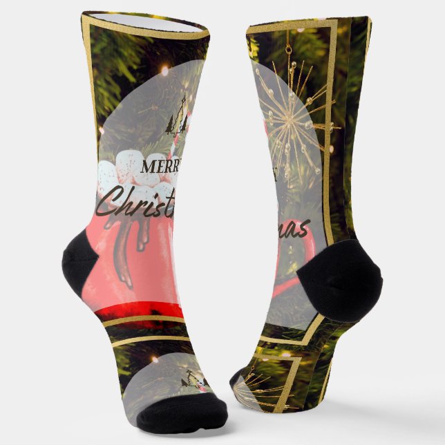 Merry Christmas Socks (Angled)