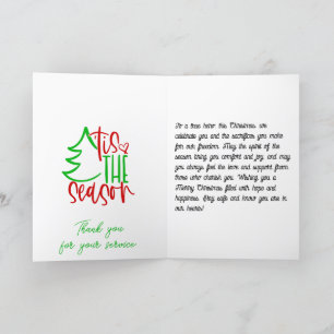 Merry Christmas Soldier - Folded Greeting Card
