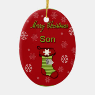 Merry Christmas Son Ceramic Tree Decoration