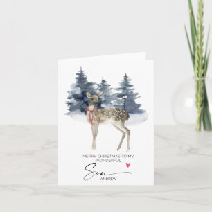 Merry Christmas Son from Mother Mum Dad Parents Card