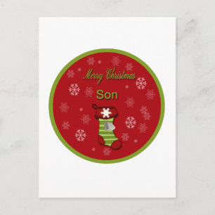 Merry Christmas Son Holiday Postcard