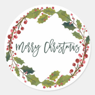 Merry Christmas Spa Soy Candle Melt Classic Round Sticker