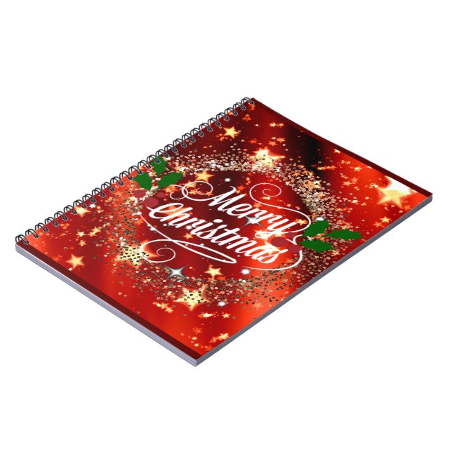 Merry Christmas sparkle and glitter, Notebook (Left Side)