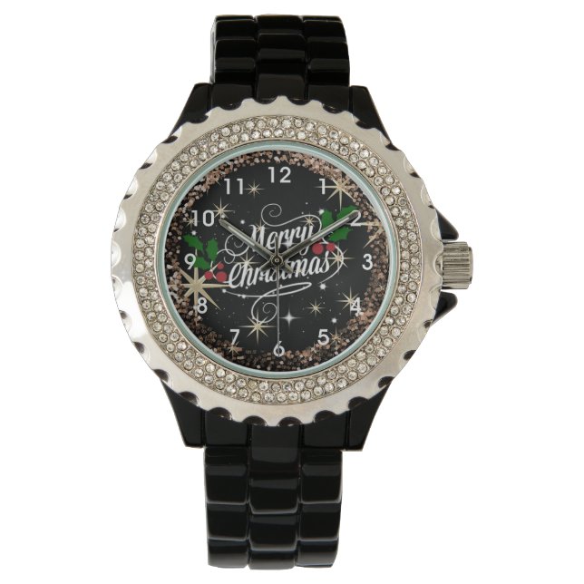 Merry Christmas sparkle and glitter, Watch (Front)