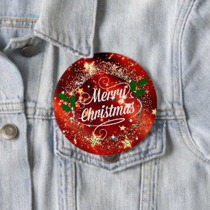 Merry Christmas sparkle and shine 10 Cm Round Badge