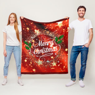 Merry Christmas sparkle and shine Fleece Blanket