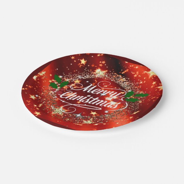 Merry Christmas sparkle and shine Paper Plate (Angled)