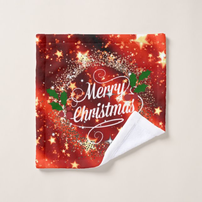 Merry Christmas sparkle and shine Wash Cloth (Wash Cloth)