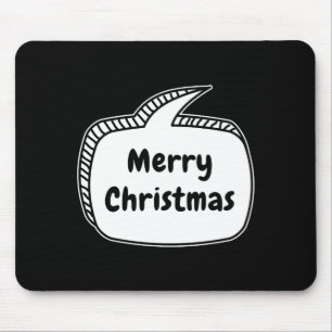 Merry Christmas Speech Bubble  Mouse Mat