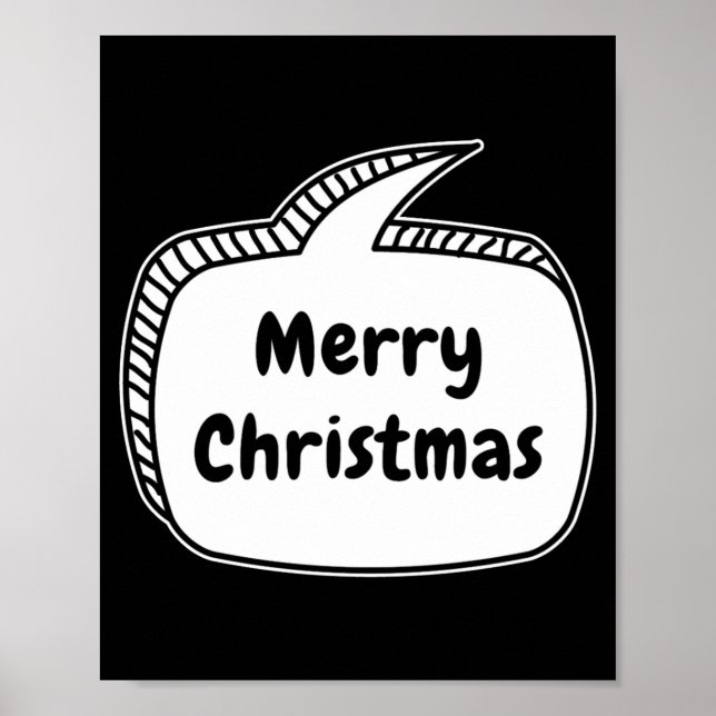 Merry Christmas Speech Bubble  Poster (Front)