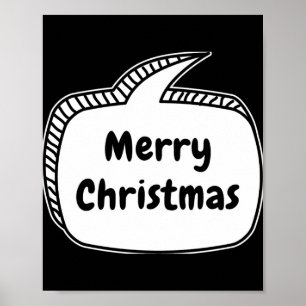 Merry Christmas Speech Bubble Toddler T Shirt Poster