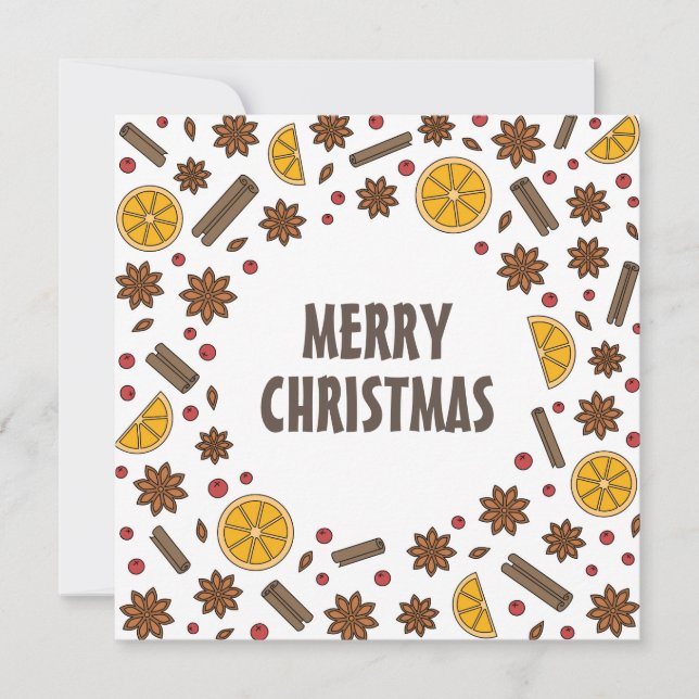 Merry Christmas spices seasonal food Invitation (Front)