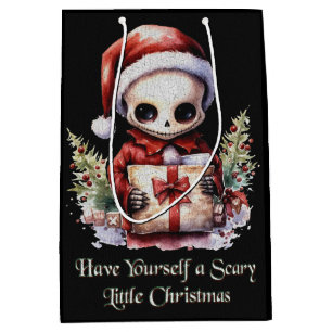 Merry Christmas Spooky Gothic Medium Gift Bag