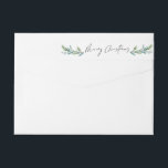 Merry Christmas Spruce and Fir Wrap Around Label<br><div class="desc">Merry Christmas Spruce and Fir</div>