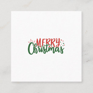 Merry Christmas Square Business Card